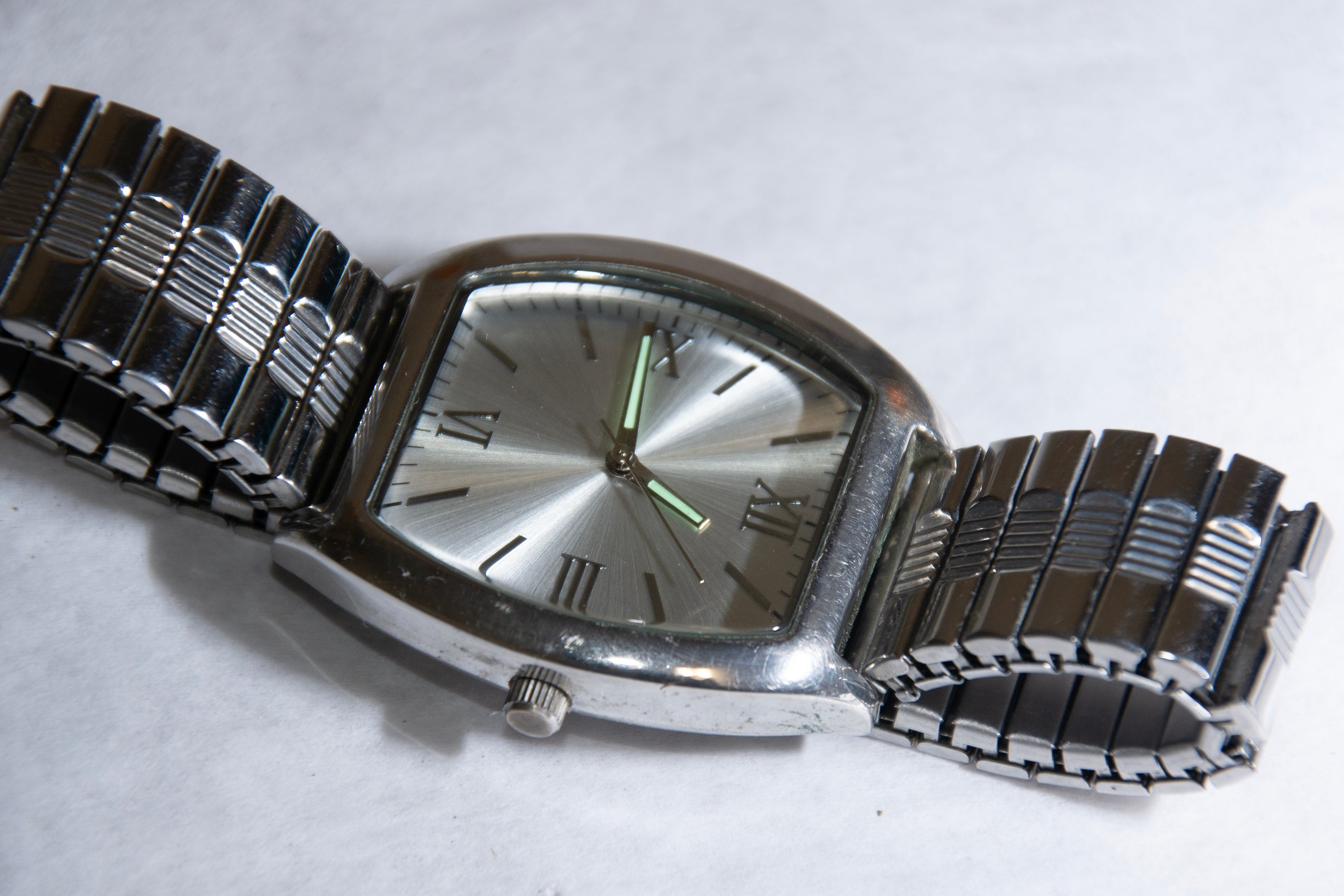 Accutime Stainless Steel Bankers Extension Band Watch (SOLD OUT)