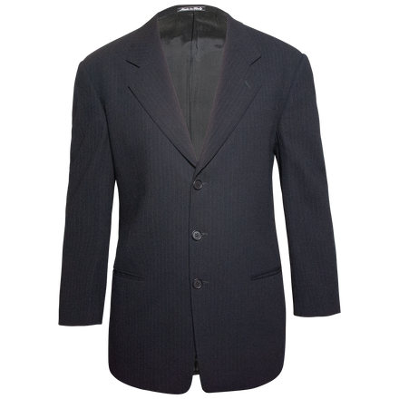 Armani Black Pinstripe Blazer