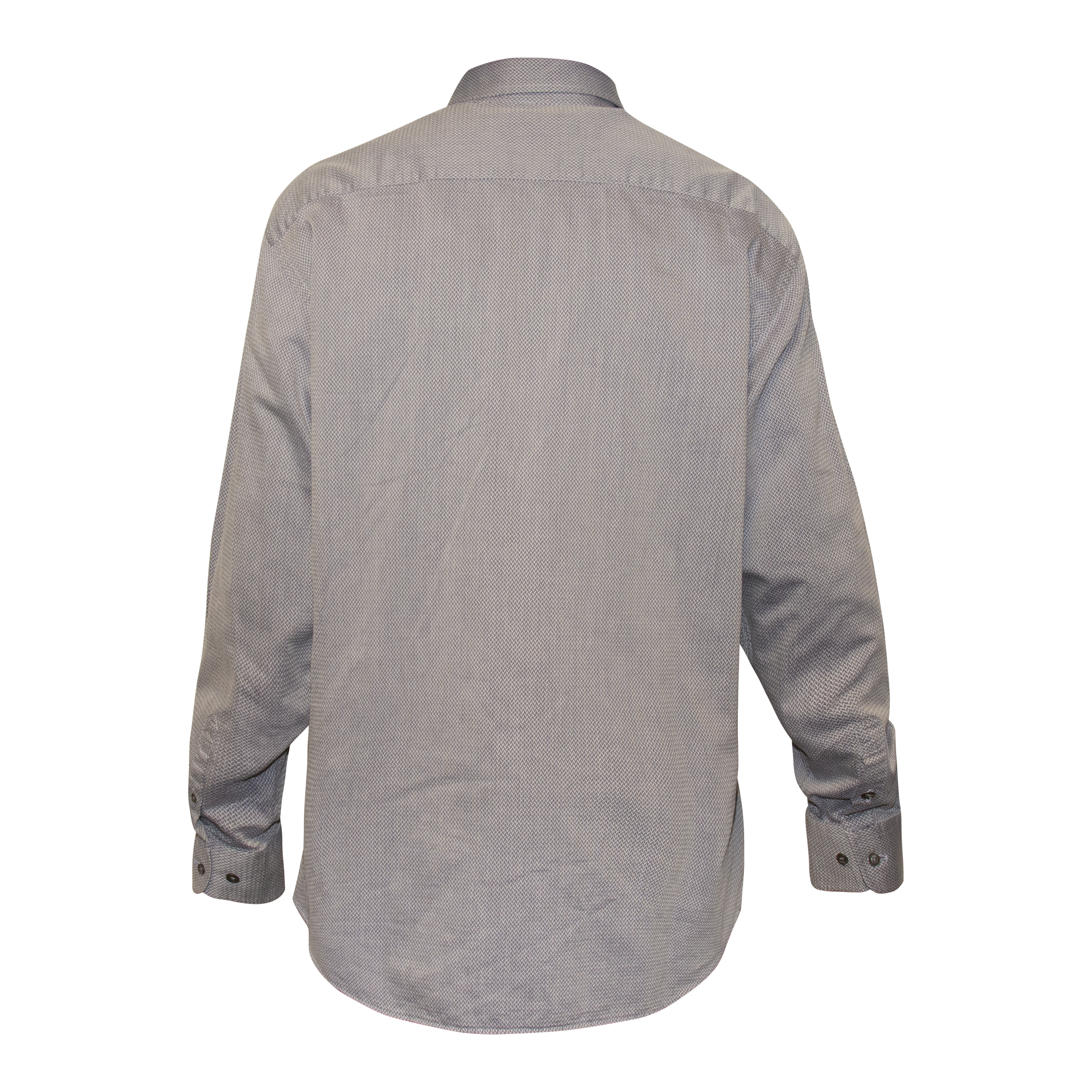 Armani Light Grey Knit Button Up Shirt