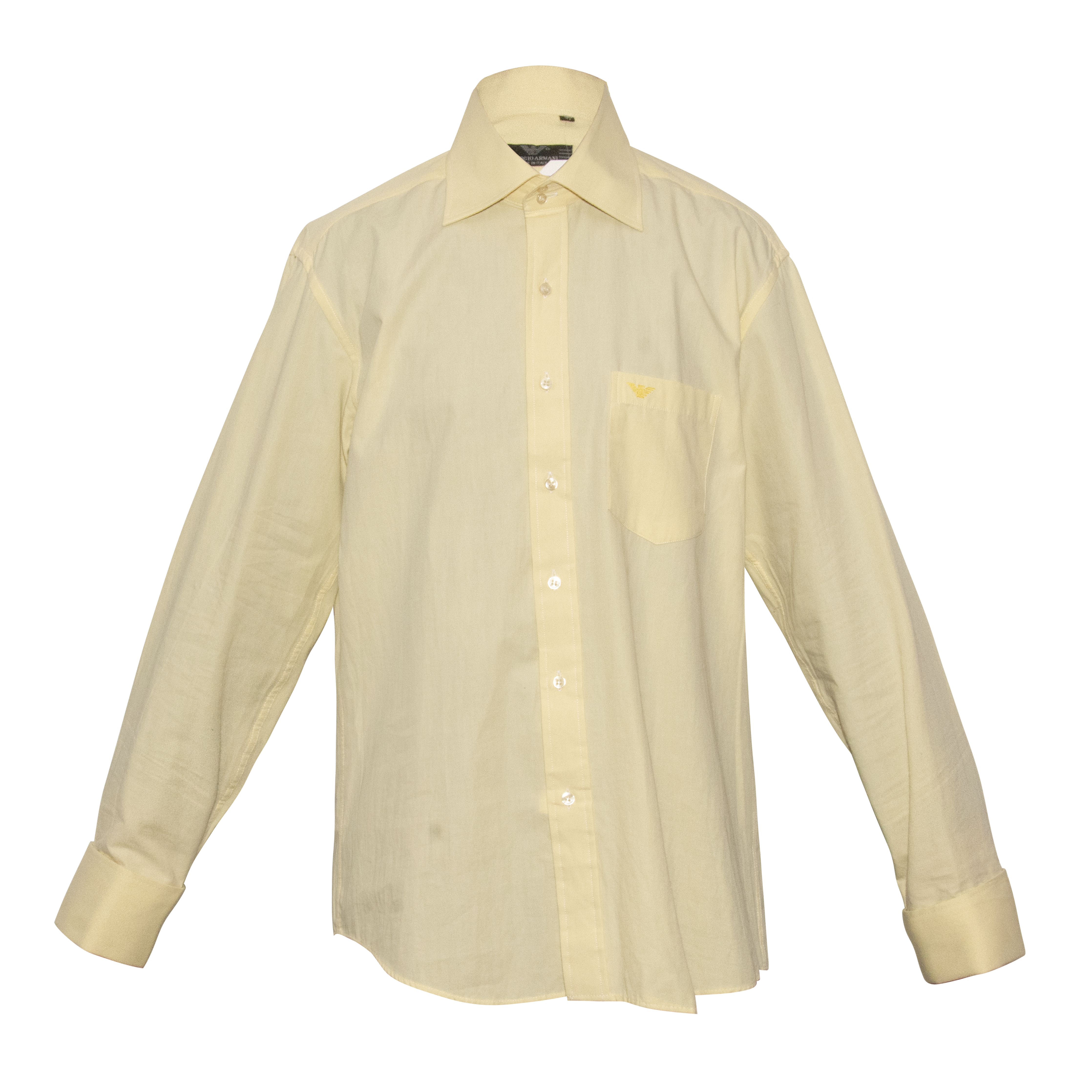 Armani Light Yellow Button Up Shirt