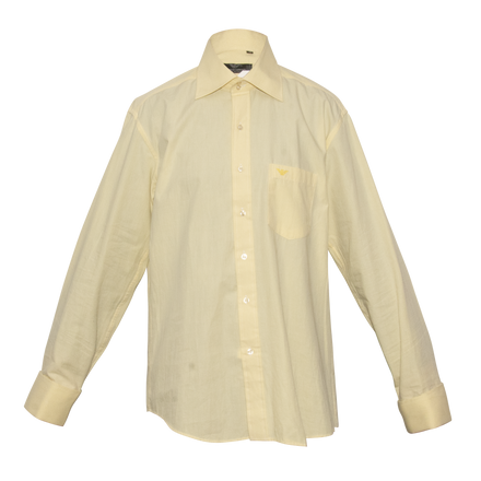 Armani Light Yellow Button Up Shirt