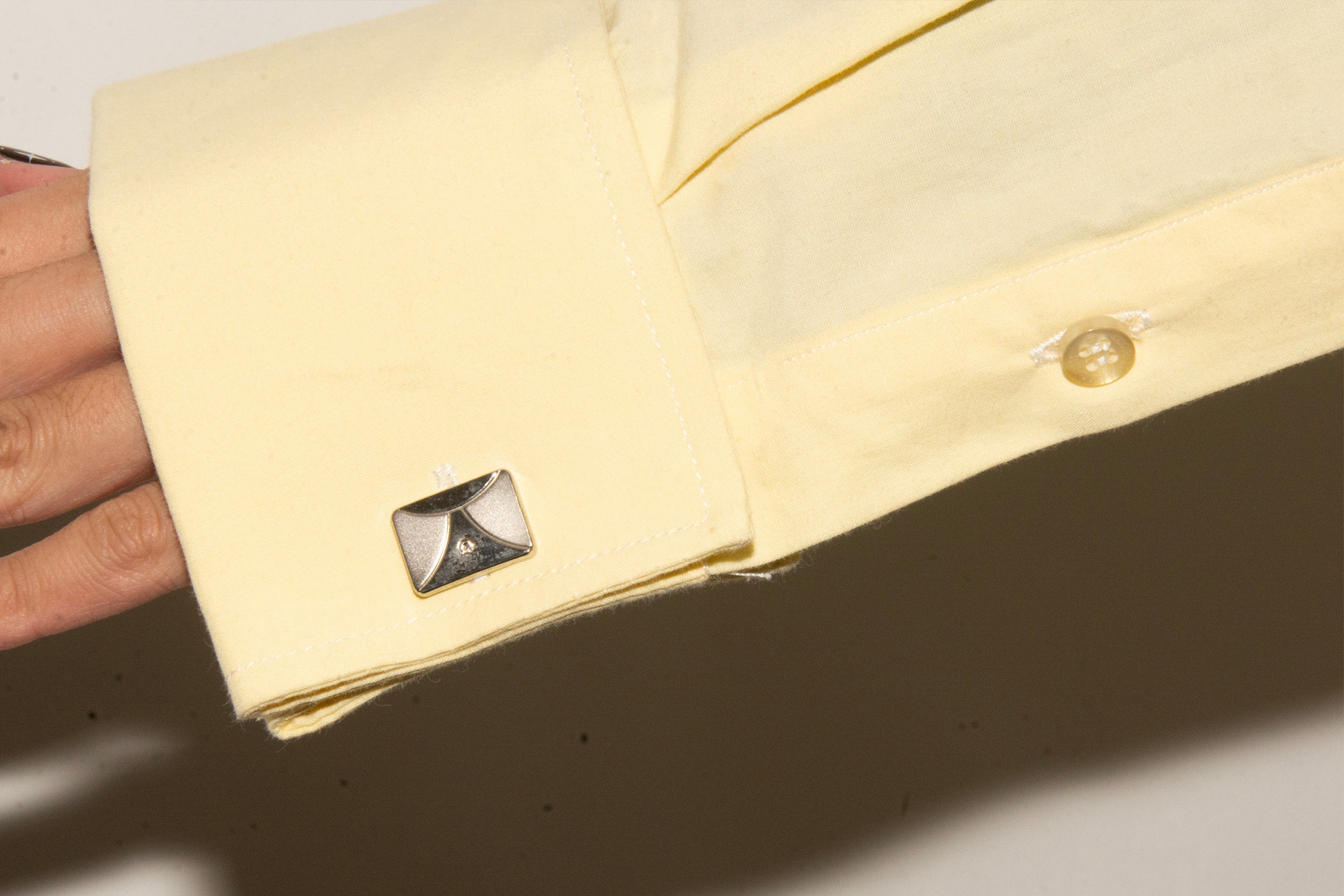 Armani Light Yellow Button Up Shirt