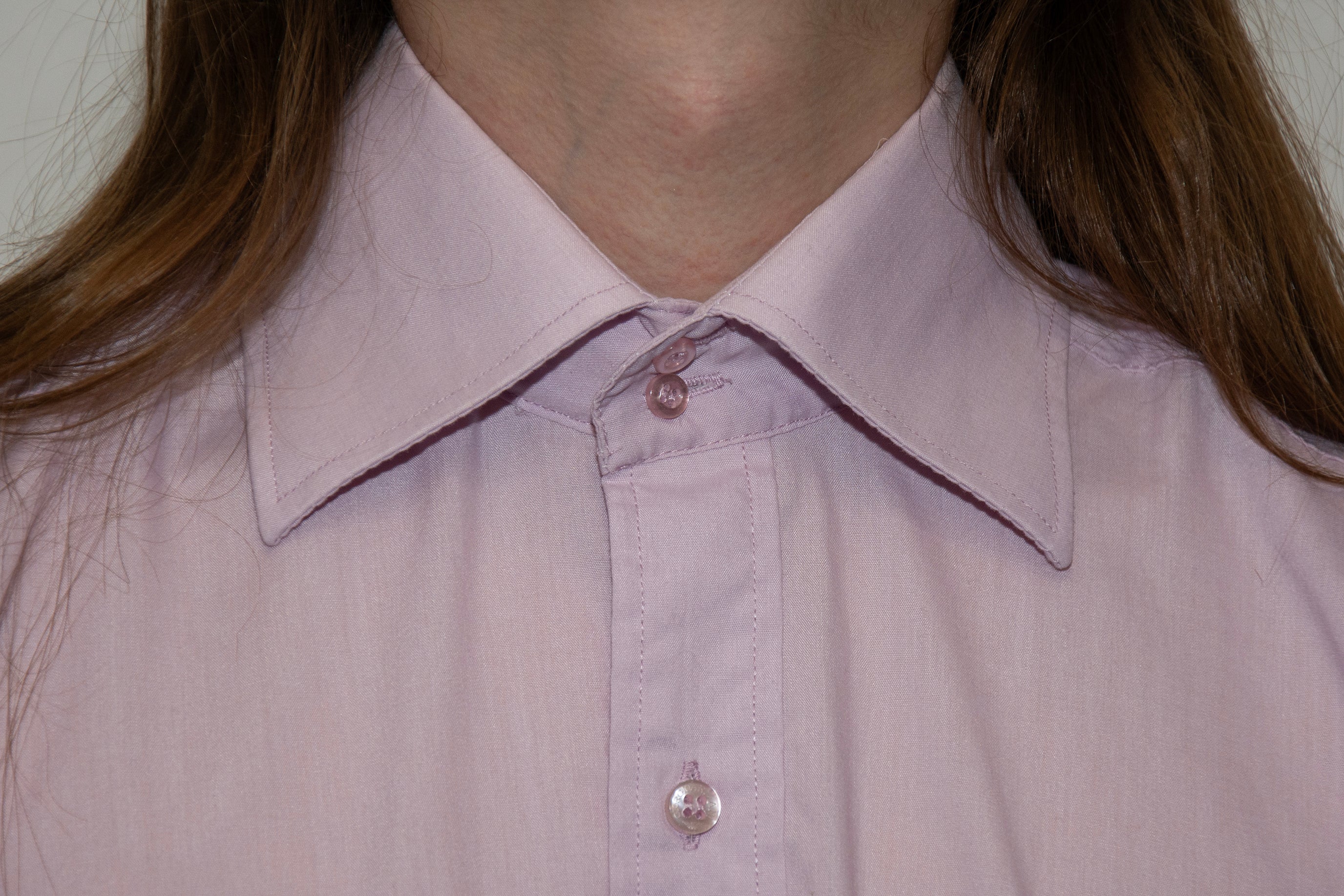 Armani Lilac French Cuff Button Up Shirt