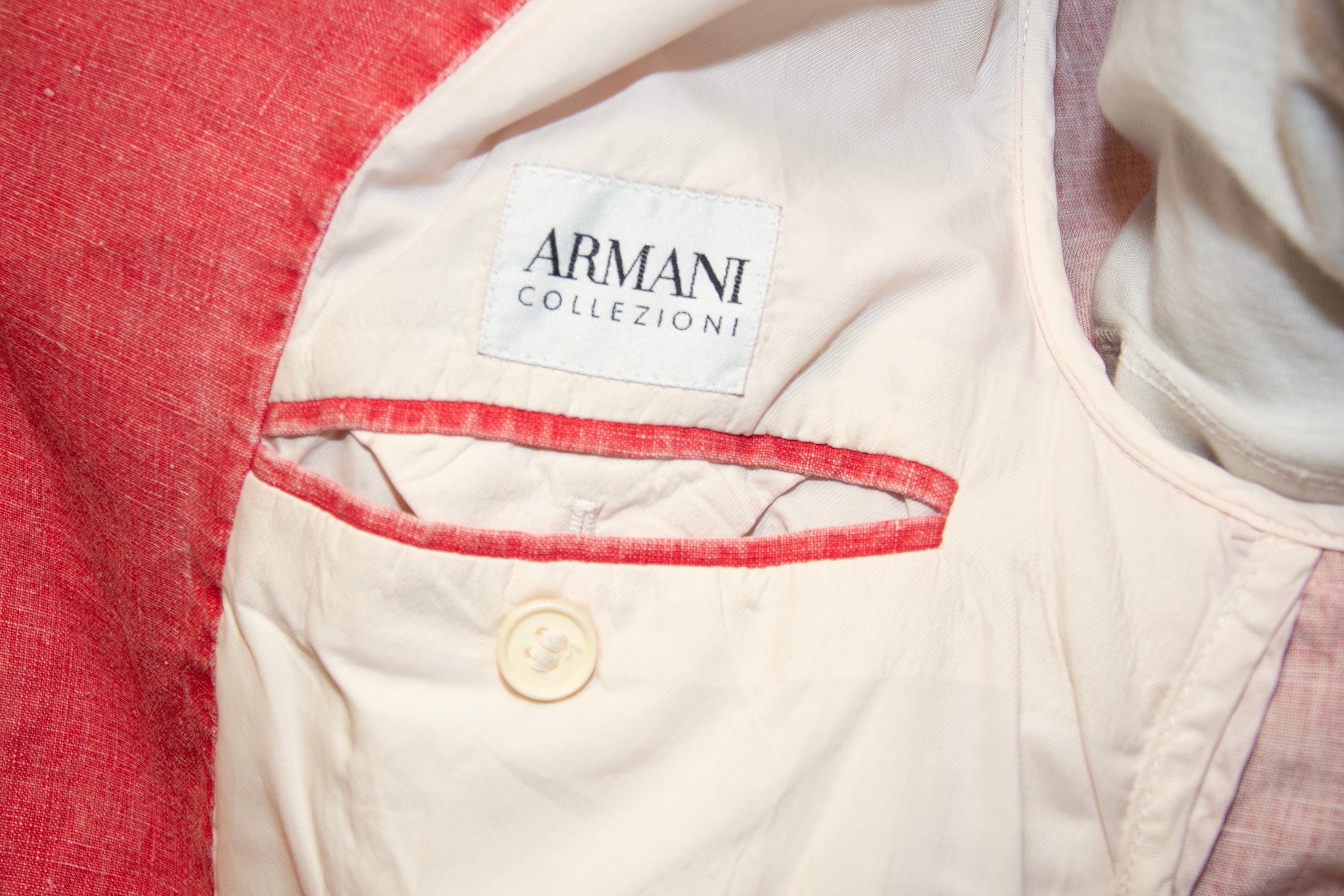 Armani Red Linen Jacket