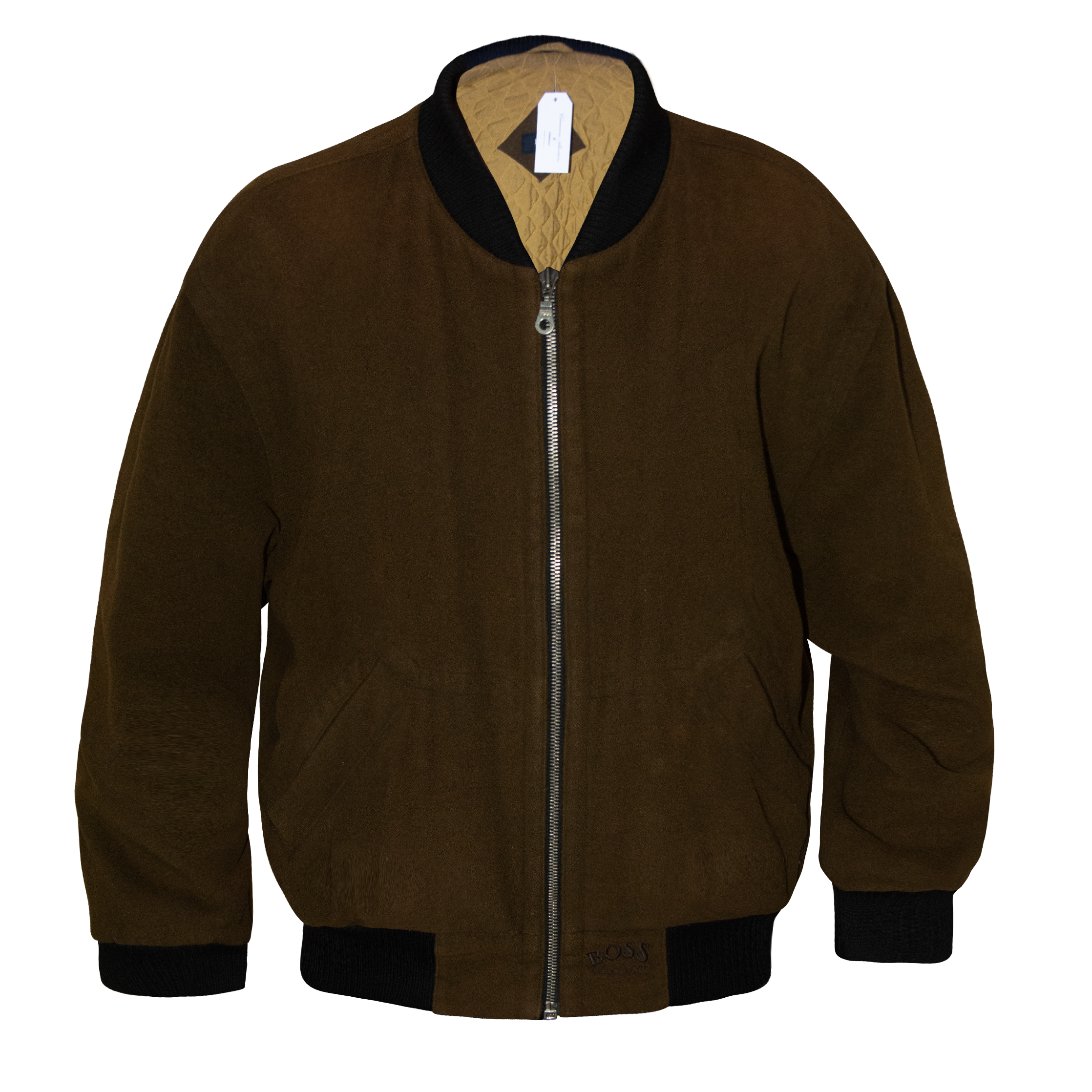 Boss Hugo Boss Brown Cashmere Bomber Jacket