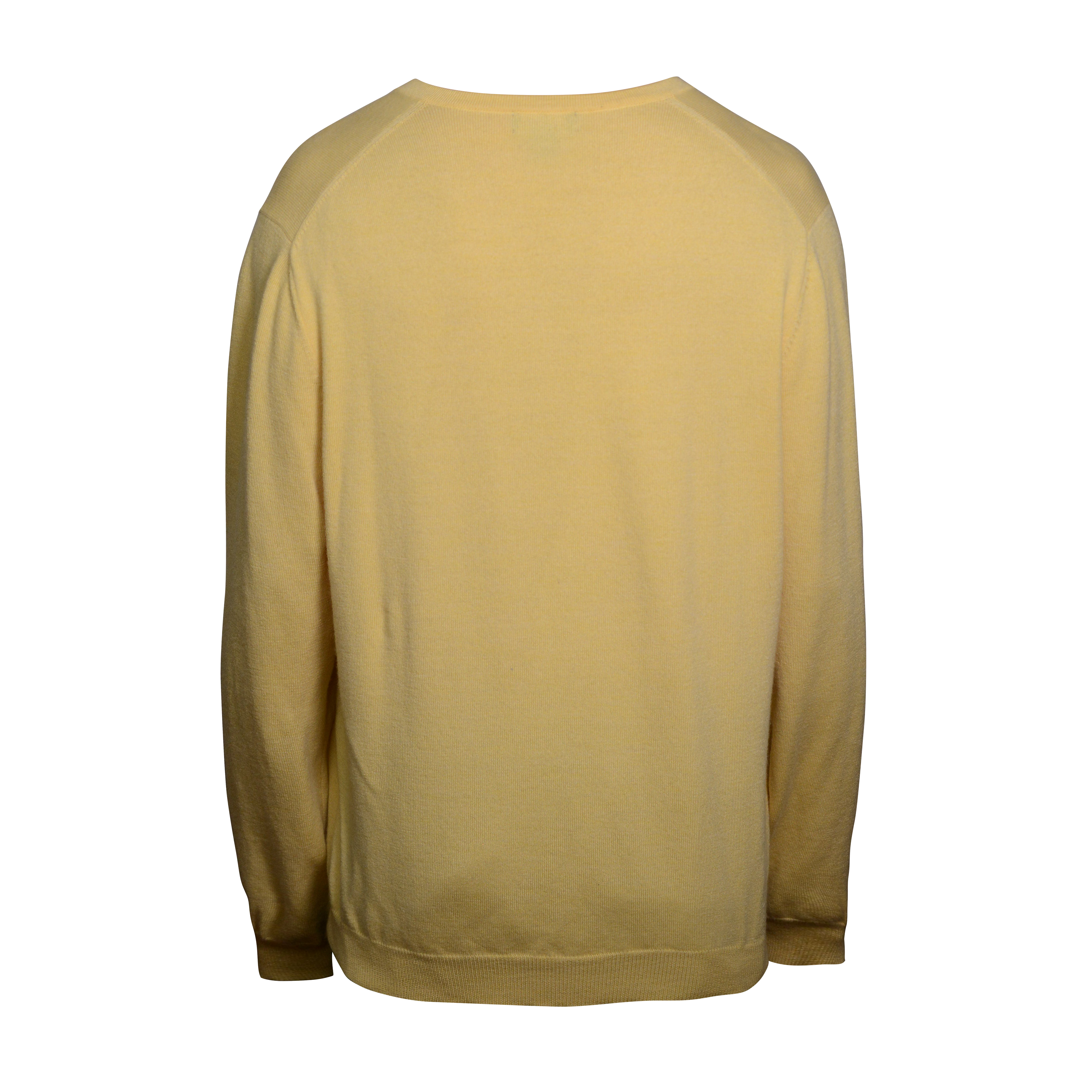 Brooks Brothers Yellow V-Neck Pull Over Sweater