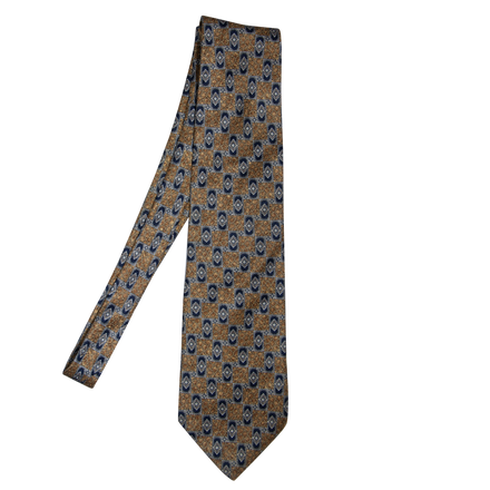 Christian Dior Gold Pattern Tie