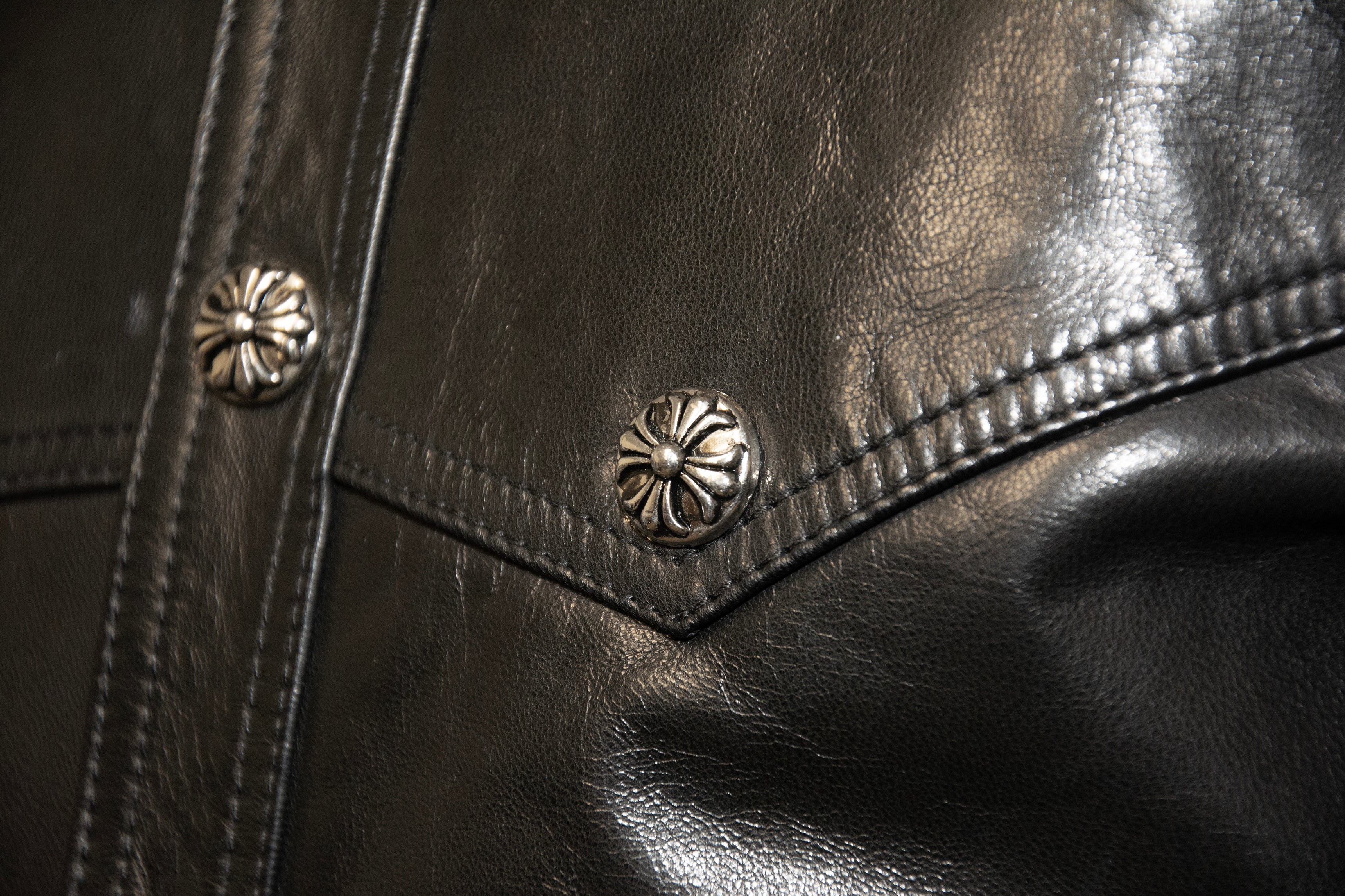 Chrome Hearts Black Leather Jacket (SOLD OUT)