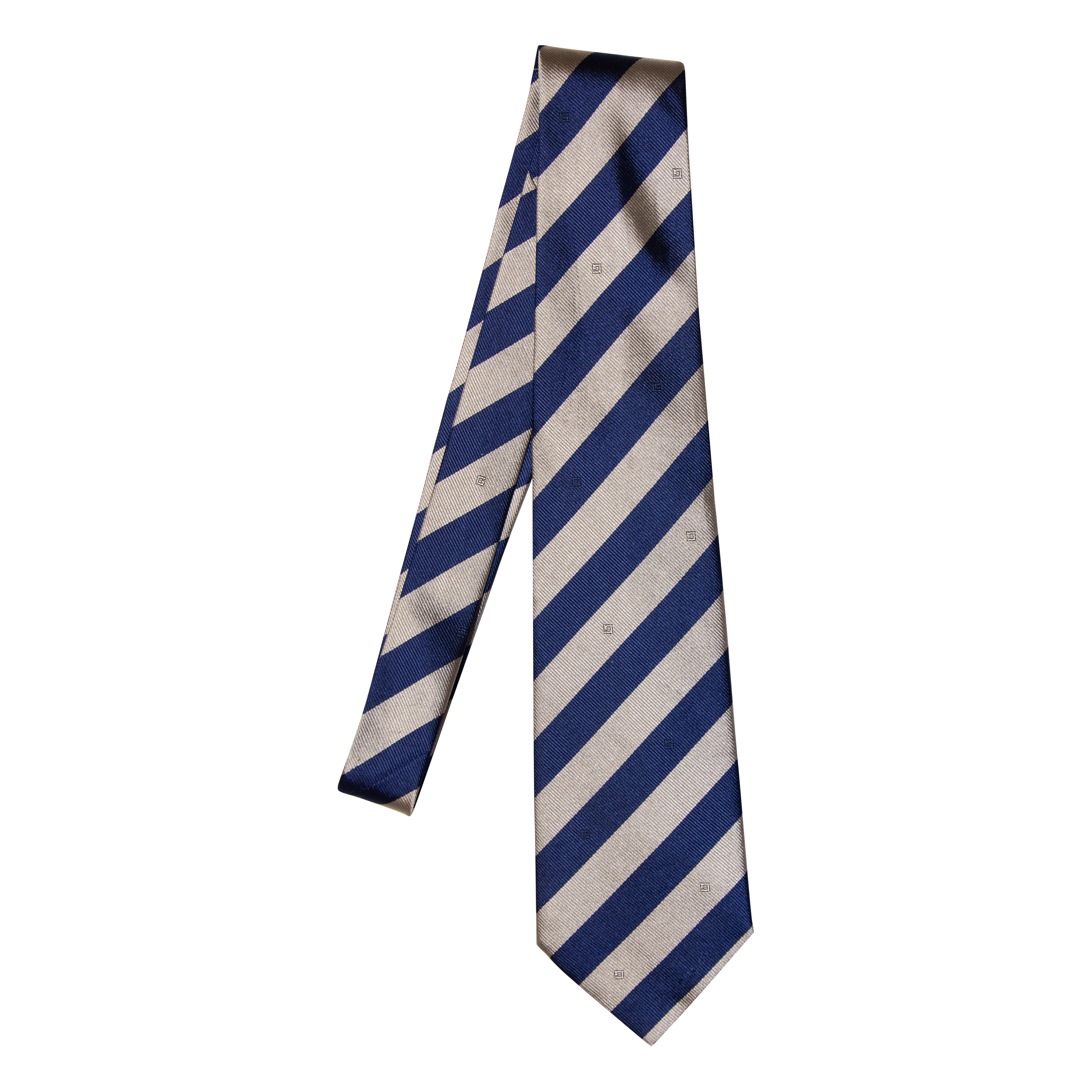 Givenchy Blue and Silver Striped Tie