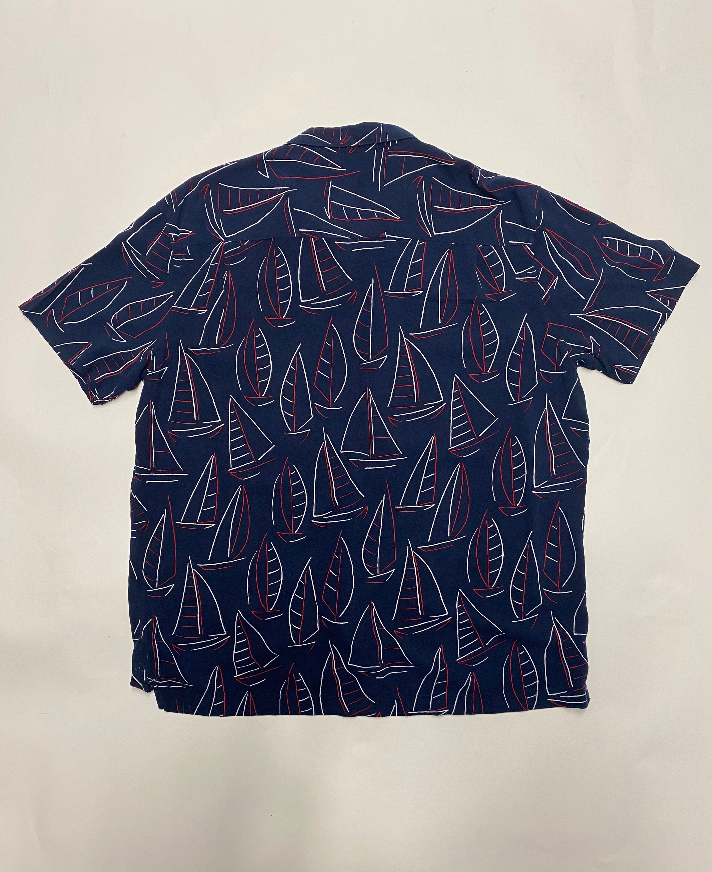 CAV Select - Navy Short-Sleeve Button-Up Boat Shirt