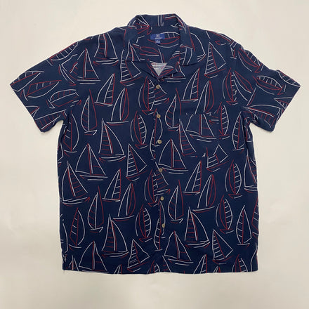 CAV Select - Navy Short-Sleeve Button-Up Boat Shirt