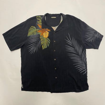 Tommy Bahama - Black Hawaiian Short-Sleeve Button-Up Shirt