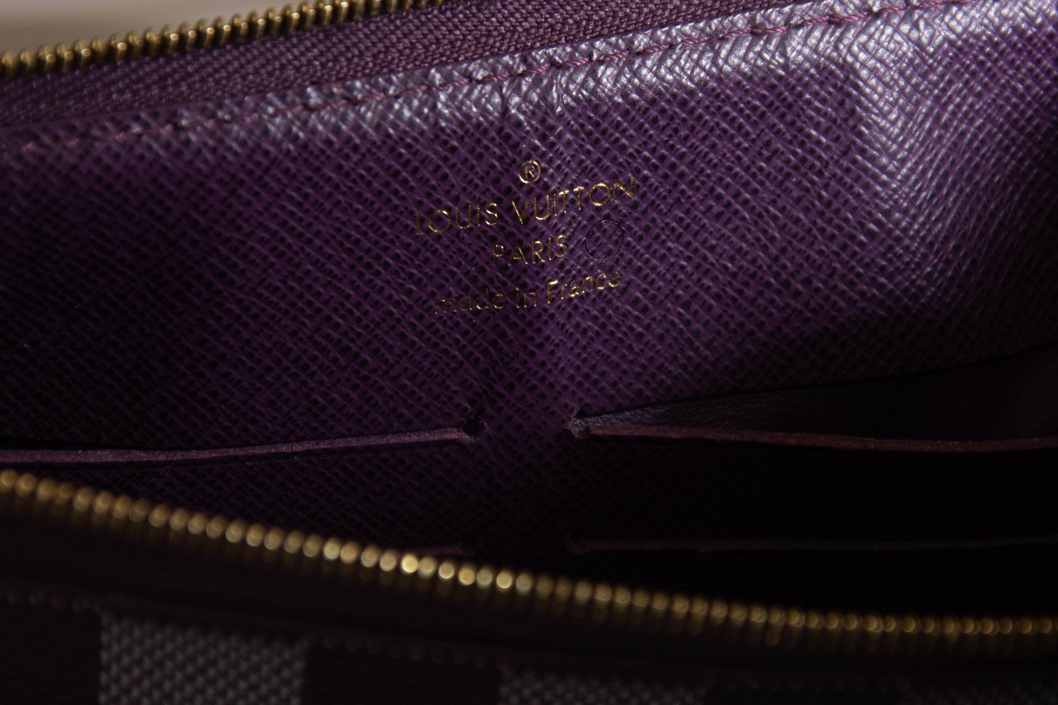 Louis Vuitton Purple Damier Clutch