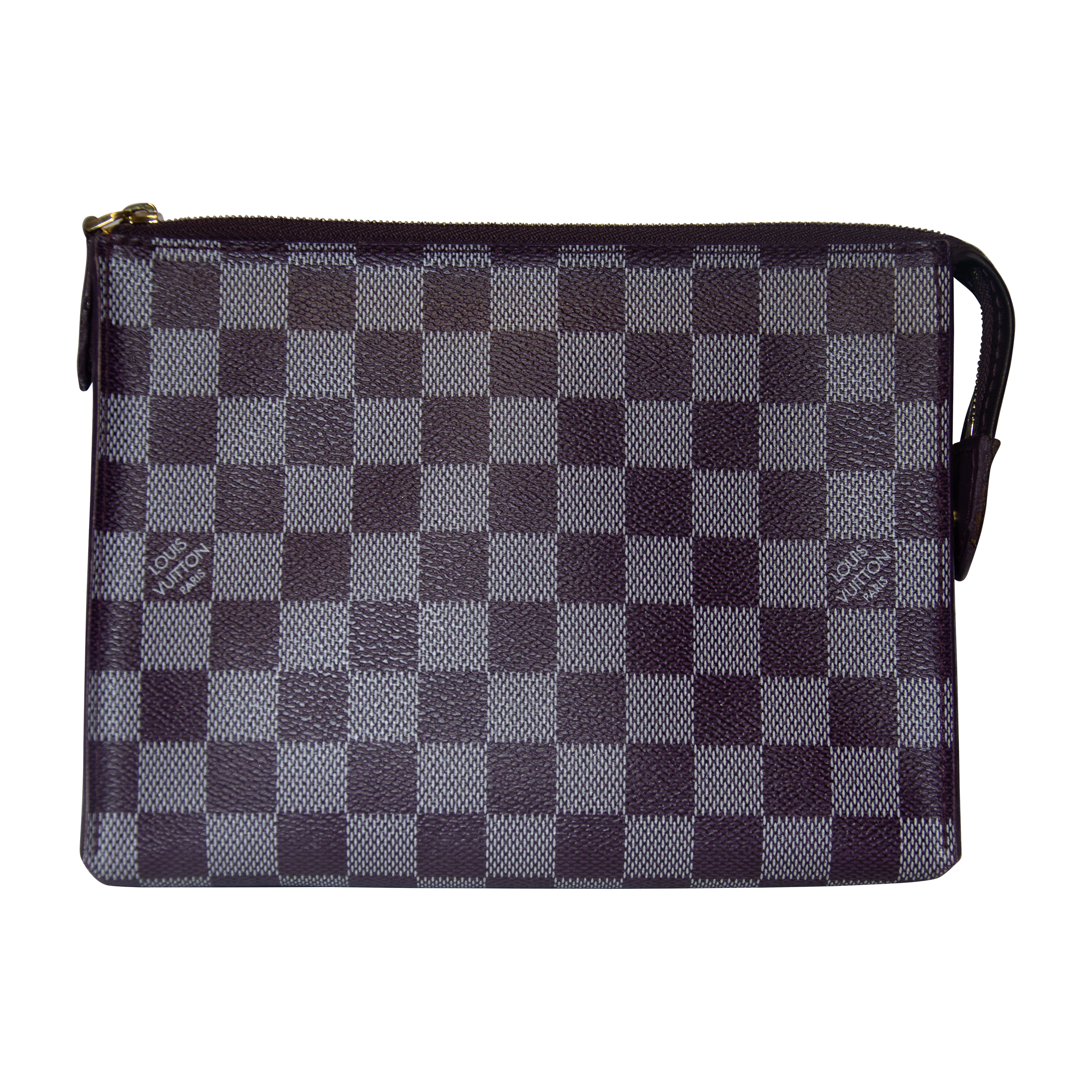 Louis Vuitton Purple Damier Clutch