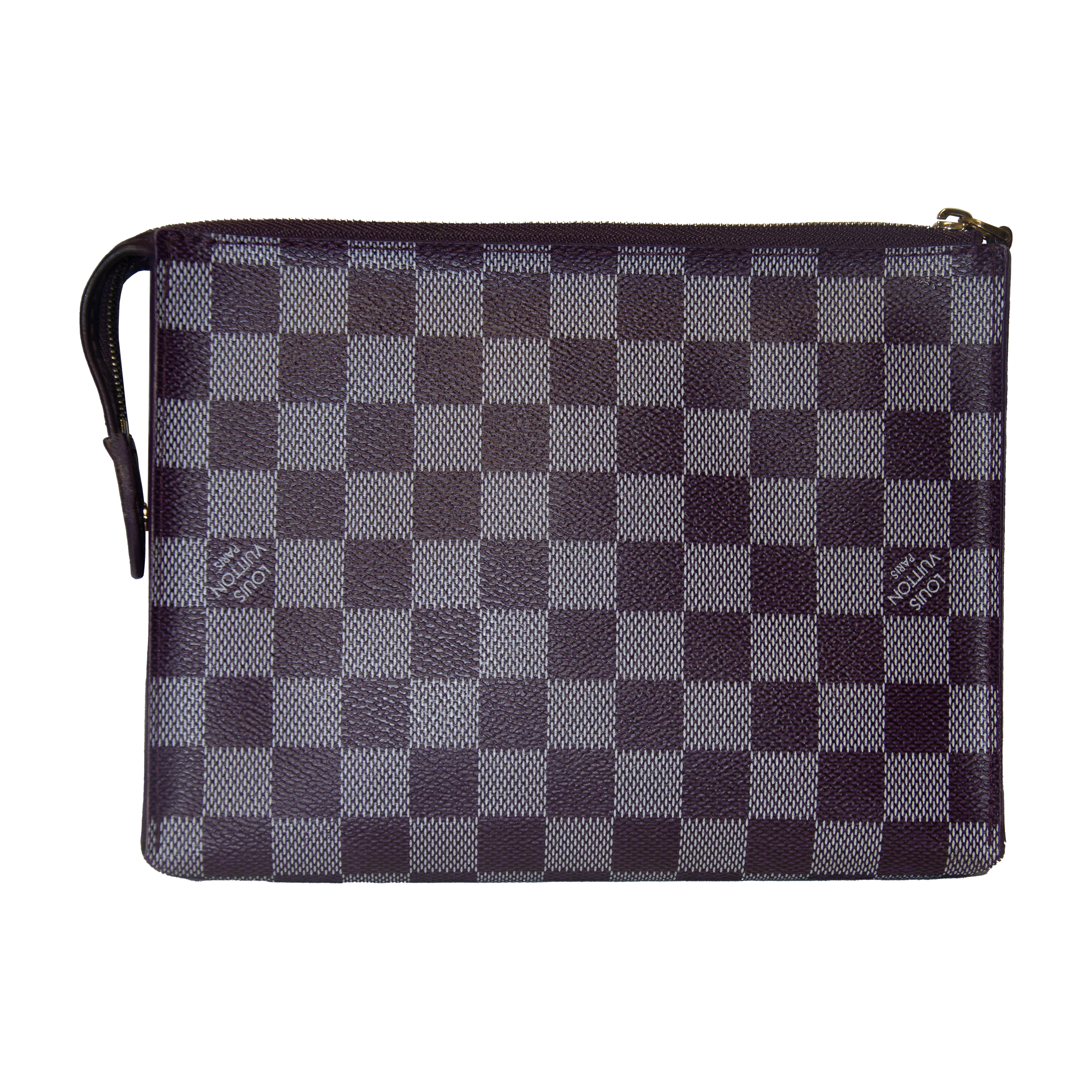 Louis Vuitton Purple Damier Clutch