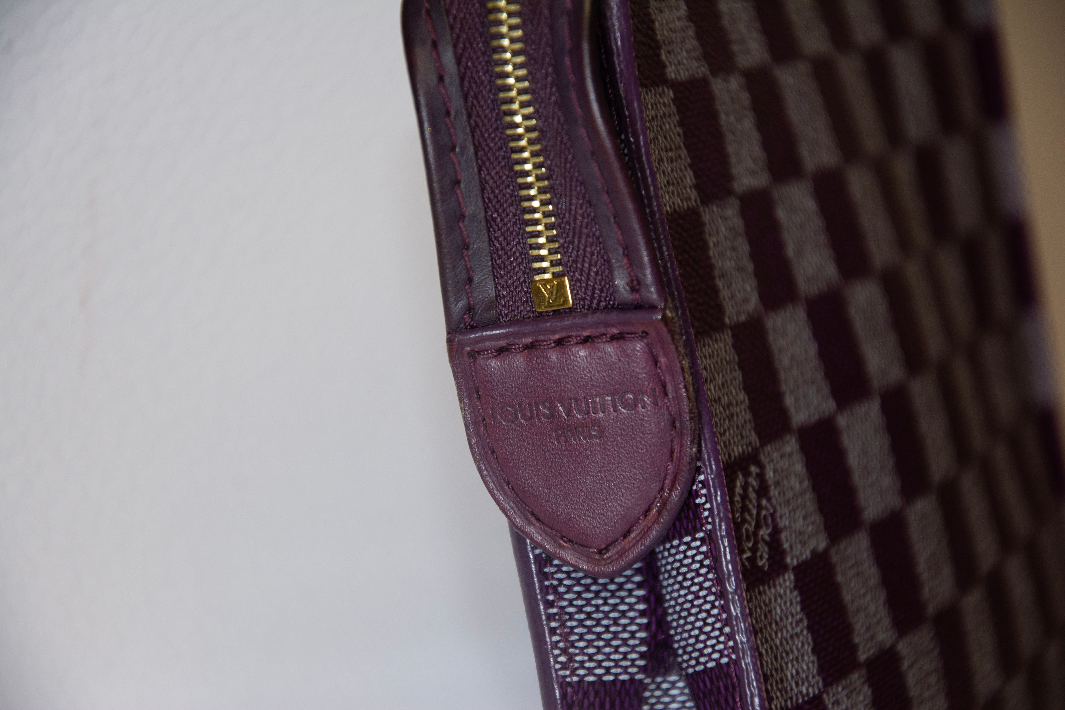 Louis Vuitton Purple Damier Clutch