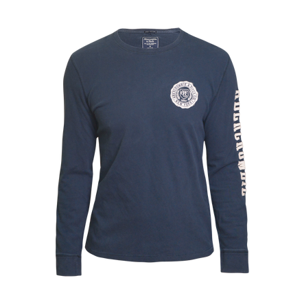 Abercrombie Dark Blue Chest Logo Long Sleeve T-Shirt