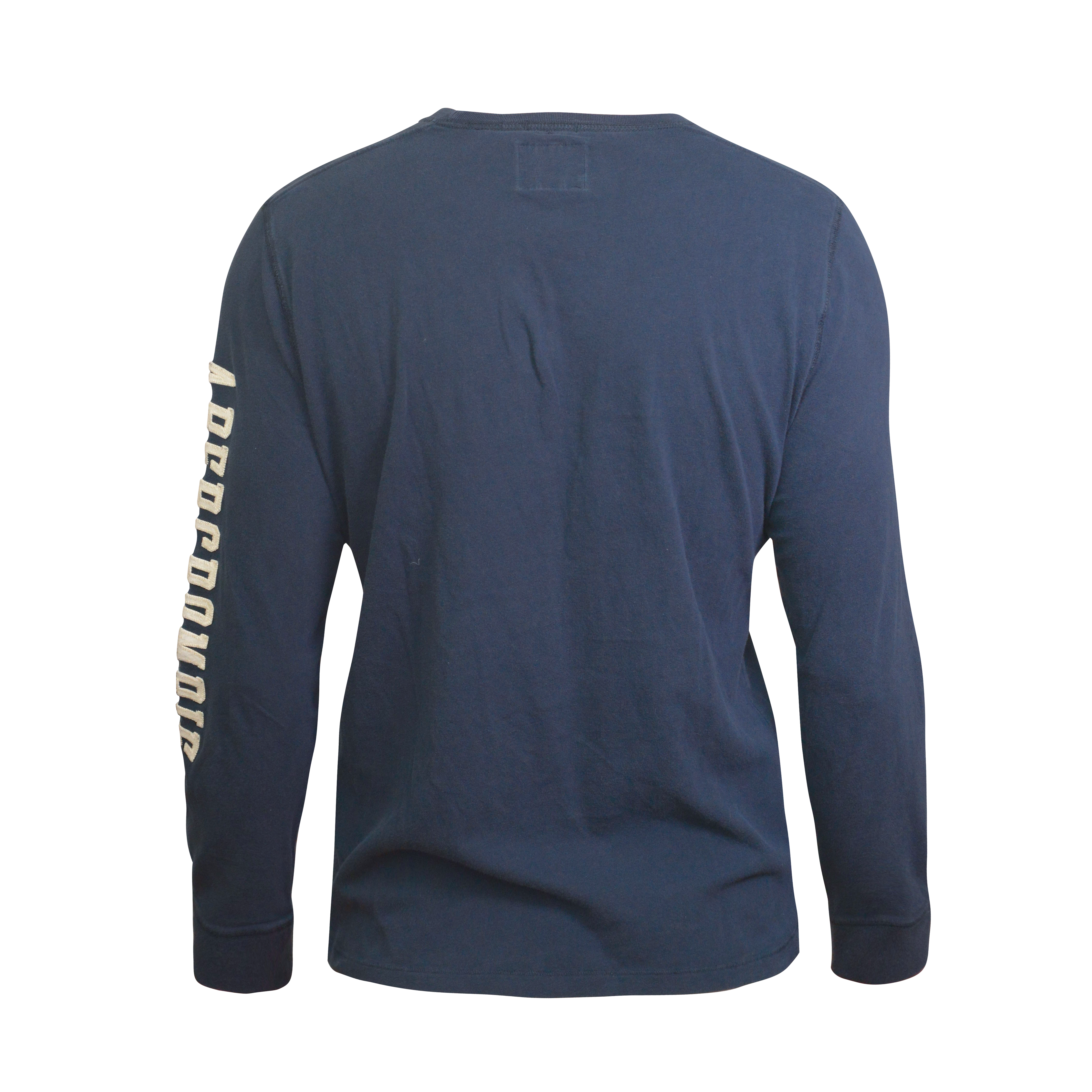 Abercrombie Dark Blue Chest Logo Long Sleeve T-Shirt