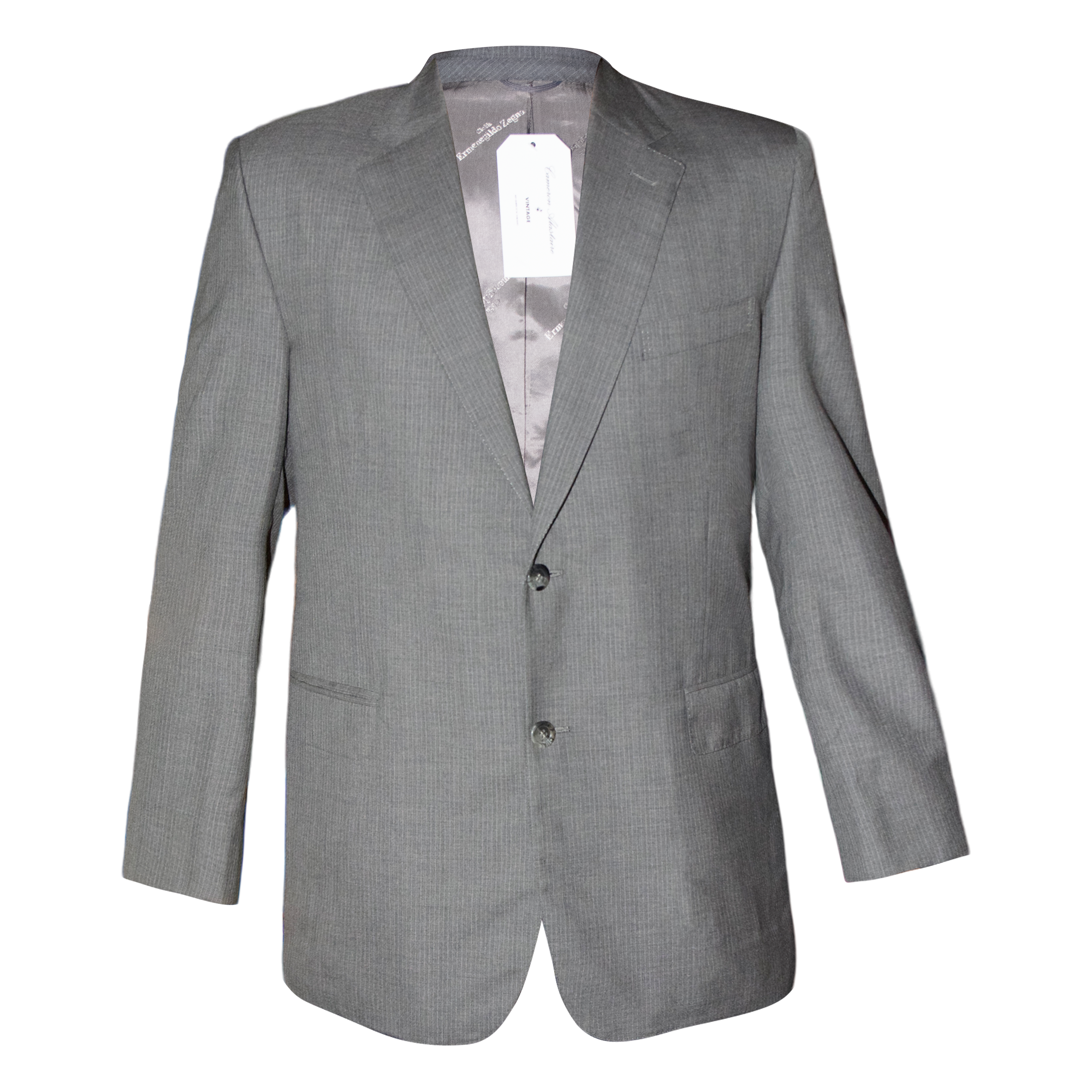 Zegna Grey Striped Suit