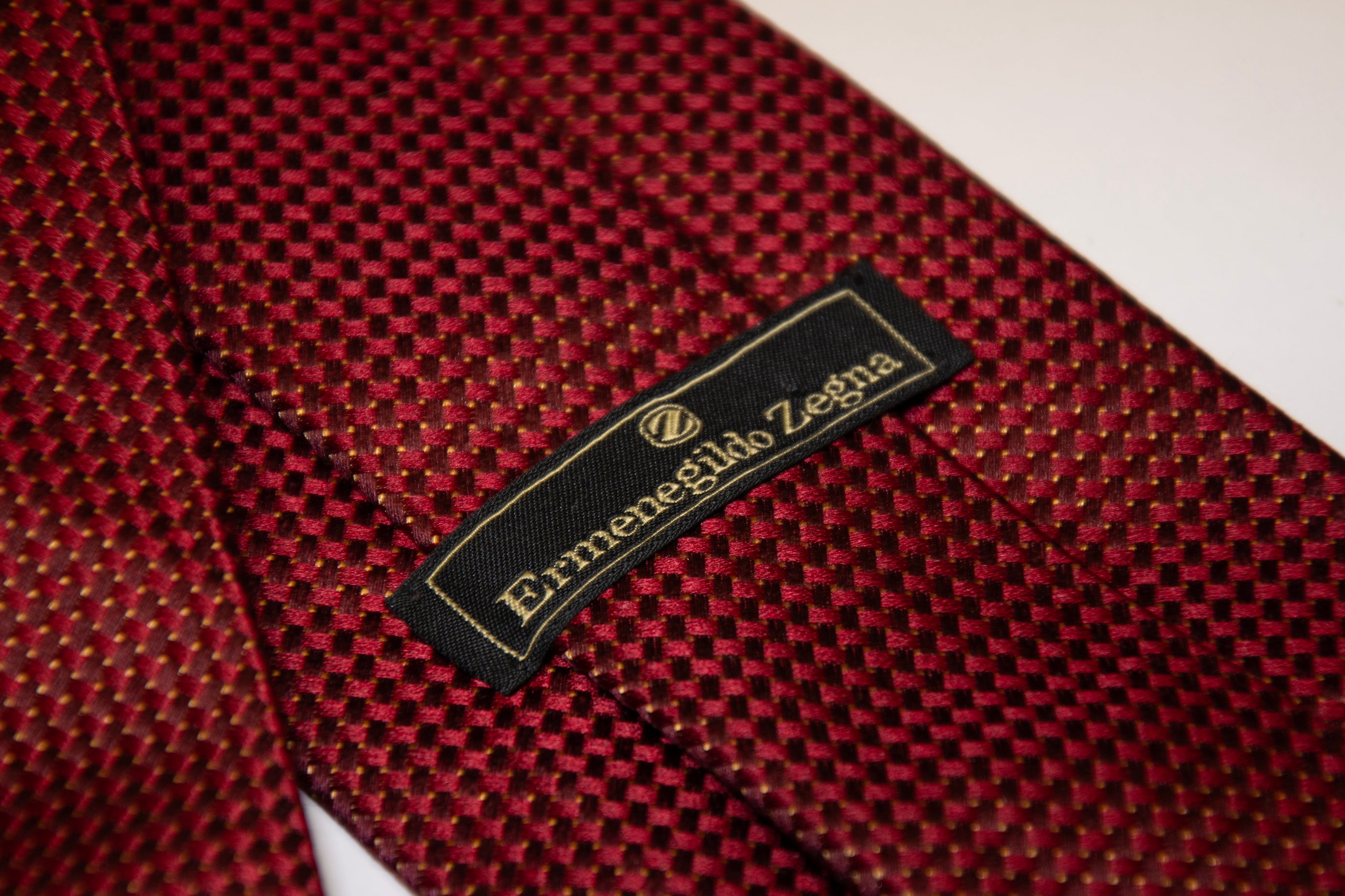 Zegna Red Textured Tie