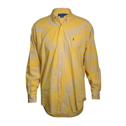 Yellow Striped Ralph Lauren Button Up Shirt